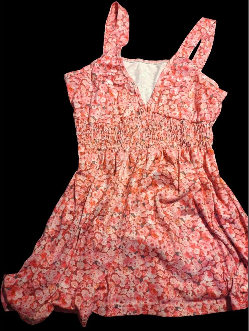 DressFloral Pink Tank Top -Size Small Teen Y2K
